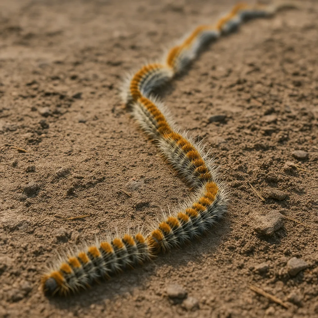 Cocon de chenille dans un arbre